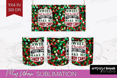 Funny Christmas Quote Mug Wrap - Xmas Glitter Mug PNG Product Image 1