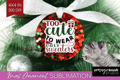 Funny Christmas Quote Ornament PNG - Xmas Glitter PNG Product Image 1