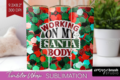 Funny Christmas Quote Tumbler Wrap - Xmas Glitter Tumbler Product Image 1