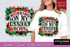 Funny Christmas Quote Square Tshirt Background - Xmas PNG Product Image 1