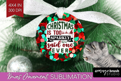 Funny Christmas Quote Ornament PNG - Xmas Glitter PNG Product Image 1