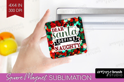 Funny Christmas Quote Magnet Sublimation - Xmas Glitter PNG Product Image 1
