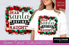 Funny Christmas Quote Square Tshirt Background - Xmas PNG Product Image 1