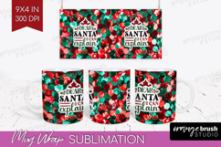 Funny Christmas Quote Mug Wrap - Xmas Glitter Mug PNG Product Image 1