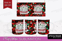 Funny Christmas Quote Mug Wrap - Xmas Glitter Mug PNG Product Image 1
