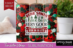 Funny Christmas Quote Tumbler Wrap - Xmas Glitter Tumbler Product Image 1