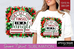 Funny Christmas Quote Square Tshirt Background - Xmas PNG Product Image 1