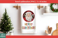 Christmas Santa towel Merry Christmas embroidery effect Product Image 1