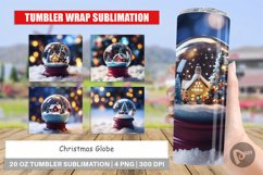 Christmas Globe Tumbler Sublimation Wrap Product Image 1