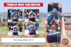 Christmas Globe Tumbler Sublimation Wrap Product Image 1