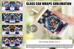 Glass Can Wraps Christmas Globe Product Image 1