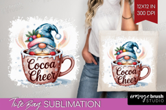 Christmas Gnome Tote Bag - Cute Gnome Tote Bag PNG Product Image 1