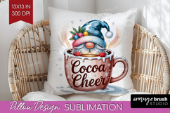 Christmas Gnome Pillow Sublimation - Cute Gnome Pillow Cover Product Image 1
