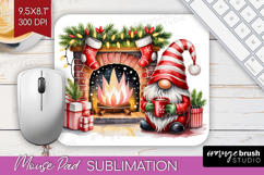 Christmas Gnome Mouse Pad Sublimation - Cute Gnome Mousepad Product Image 1