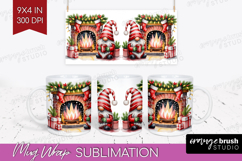 Christmas Gnome Mug Wrap - Cute Gnome Mug PNG Sublimation Product Image 1