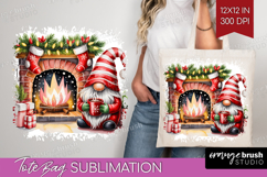 Christmas Gnome Tote Bag - Cute Gnome Tote Bag PNG Product Image 1