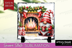 Christmas Gnome Slate PNG - Cute Gnome Square Slate Product Image 1