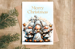 Merry Christmas fairy card printable Funny Christmas gnomes Product Image 2