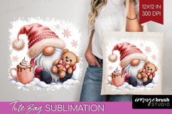 Christmas Gnome Tote Bag - Cute Gnome Tote Bag PNG Product Image 1