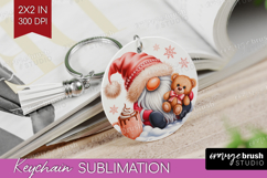 Christmas Gnome Keychain PNG - Cute Gnome Keychain Product Image 1