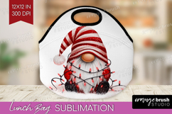 Christmas Gnome Lunch Bag - Cute Gnome Lunch Bug PNG Product Image 1