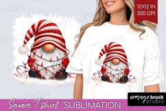 Christmas Gnome Square Tshirt Background - Cute Gnome PNG Product Image 1
