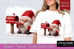 Christmas Gnome Square Tshirt Background - Cute Gnome PNG Product Image 1