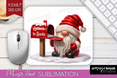 Christmas Gnome Mouse Pad Sublimation - Cute Gnome Mousepad Product Image 1