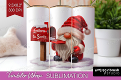 Christmas Gnome Tumbler Wrap - Cute Gnome Tumbler PNG Product Image 1