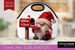 Christmas Gnome Lunch Bag - Cute Gnome Lunch Bug PNG Product Image 1