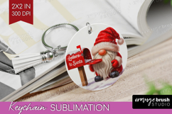 Christmas Gnome Keychain PNG - Cute Gnome Keychain Product Image 1