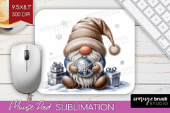 Christmas Gnome Mouse Pad Sublimation - Cute Gnome Mousepad Product Image 1