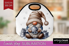 Christmas Gnome Lunch Bag - Cute Gnome Lunch Bug PNG Product Image 1