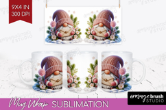 Christmas Gnome Mug Wrap - Cute Gnome Mug PNG Sublimation Product Image 1