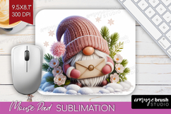 Christmas Gnome Mouse Pad Sublimation - Cute Gnome Mousepad Product Image 1