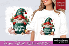 Christmas Gnome Square Tshirt Background - Cute Gnome PNG Product Image 1