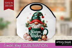 Christmas Gnome Lunch Bag - Cute Gnome Lunch Bug PNG Product Image 1