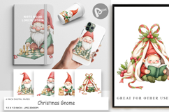 Digital Paper Christmas Gnome Product Image 1