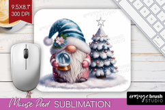 Christmas Gnome Mouse Pad Sublimation - Cute Gnome Mousepad Product Image 1