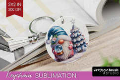 Christmas Gnome Keychain PNG - Cute Gnome Keychain Product Image 1