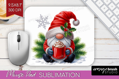 Christmas Gnome Mouse Pad Sublimation - Cute Gnome Mousepad Product Image 1