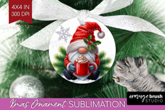 Christmas Gnome Ornament PNG - Cute Gnome PNG Sublimation Product Image 1