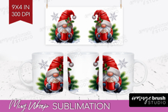 Christmas Gnome Mug Wrap - Cute Gnome Mug PNG Sublimation Product Image 1