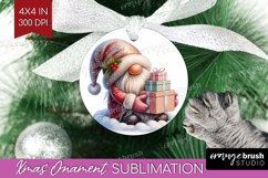 Christmas Gnome Ornament PNG - Cute Gnome PNG Sublimation Product Image 1