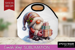 Christmas Gnome Lunch Bag - Cute Gnome Lunch Bug PNG Product Image 1