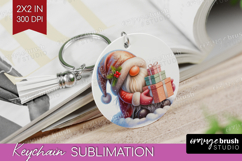 Christmas Gnome Keychain PNG - Cute Gnome Keychain Product Image 1