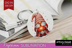 Christmas Gnome Keychain PNG - Cute Gnome Keychain Product Image 1