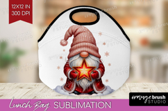 Christmas Gnome Lunch Bag - Cute Gnome Lunch Bug PNG Product Image 1