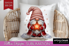 Christmas Gnome Pillow Sublimation - Cute Gnome Pillow Cover Product Image 1