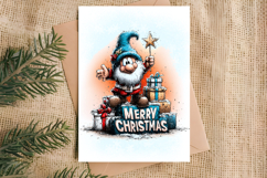 Merry Christmas fairy card printable Christmas gnome gifts Product Image 2